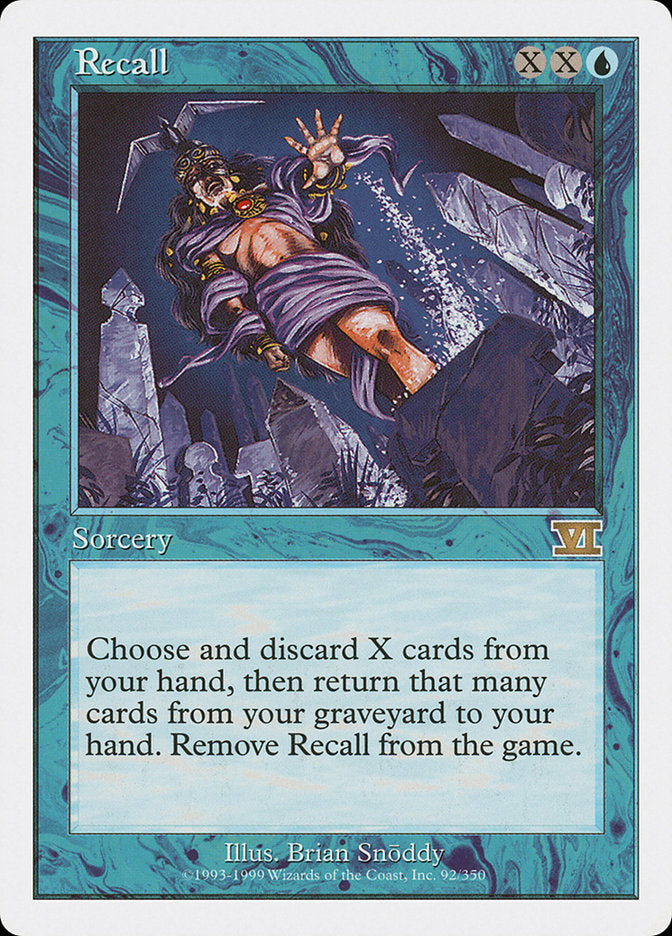 Recall [Classic Sixth Edition] MTG Single Magic: The Gathering    | Red Claw Gaming