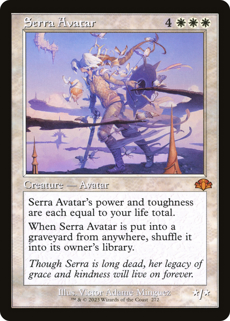 Serra Avatar (Retro) [Dominaria Remastered] MTG Single Magic: The Gathering    | Red Claw Gaming