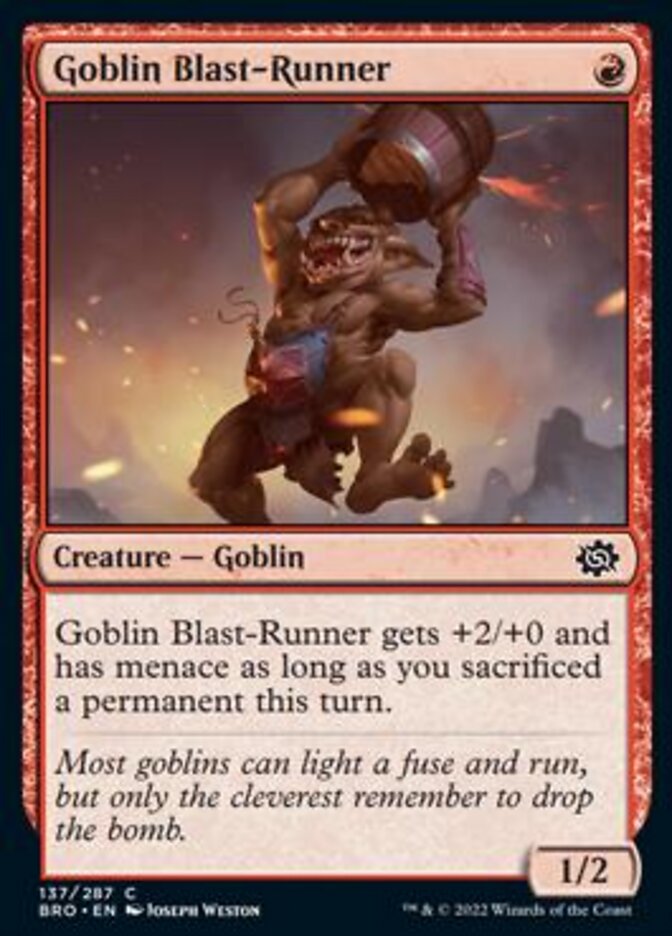 Goblin Blast-Runner [The Brothers' War] MTG Single Magic: The Gathering    | Red Claw Gaming