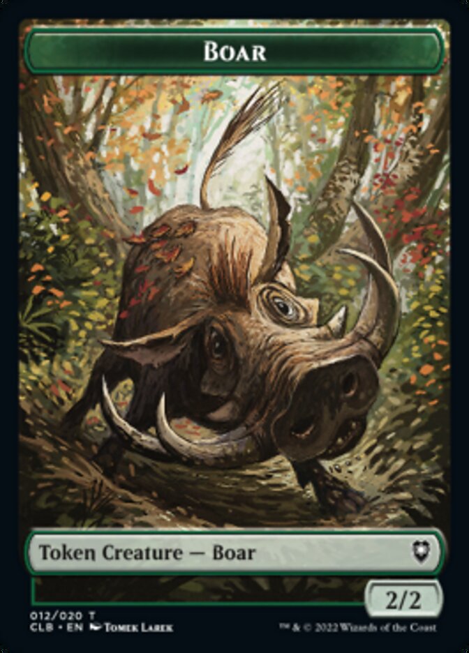 Boar // Ogre Double-Sided Token [Commander Legends: Battle for Baldur's Gate Tokens] MTG Single Magic: The Gathering    | Red Claw Gaming