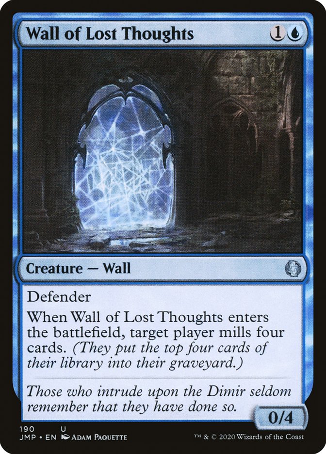 Wall of Lost Thoughts [Jumpstart] MTG Single Magic: The Gathering    | Red Claw Gaming