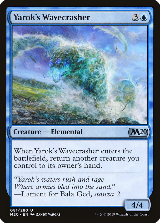 Yarok's Wavecrasher [Core Set 2020] MTG Single Magic: The Gathering    | Red Claw Gaming