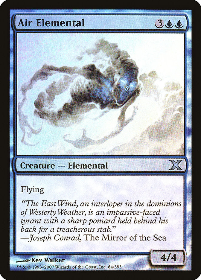 Air Elemental (Premium Foil) [Tenth Edition] MTG Single Magic: The Gathering    | Red Claw Gaming