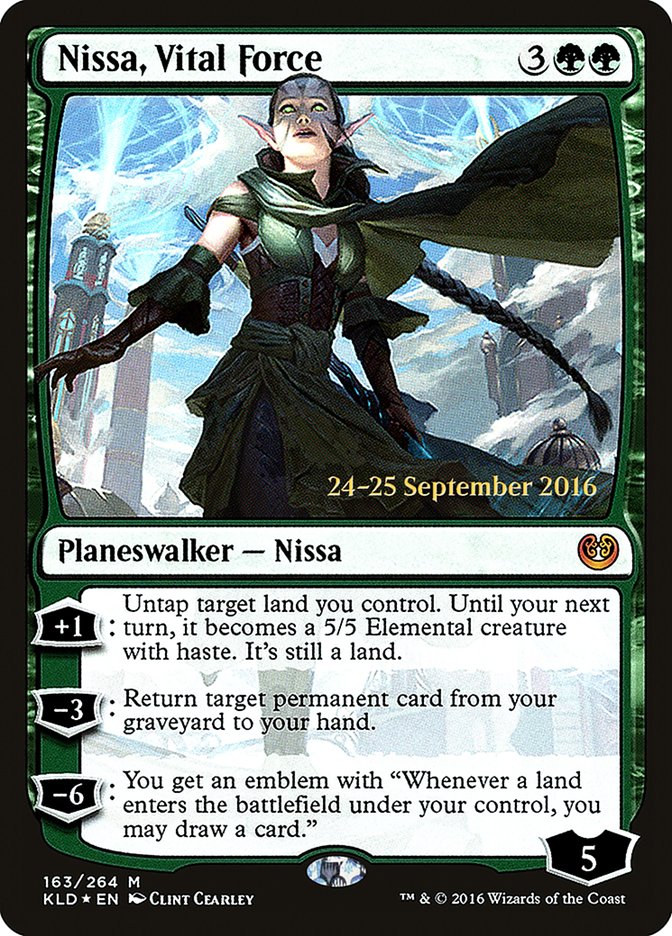 Nissa, Vital Force [Kaladesh Prerelease Promos] MTG Single Magic: The Gathering    | Red Claw Gaming