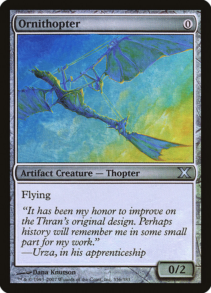 Ornithopter (Premium Foil) [Tenth Edition] MTG Single Magic: The Gathering    | Red Claw Gaming