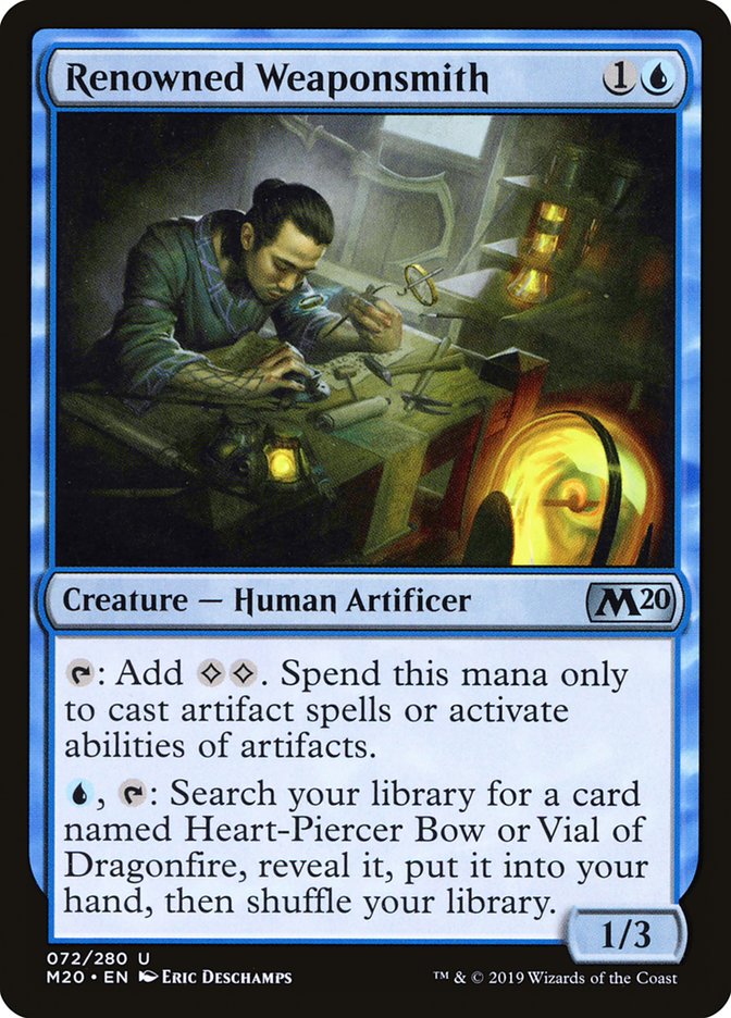 Renowned Weaponsmith [Core Set 2020] MTG Single Magic: The Gathering    | Red Claw Gaming