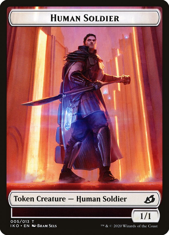 Human Soldier Token (005/013) [Ikoria: Lair of Behemoths Tokens] MTG Single Magic: The Gathering    | Red Claw Gaming