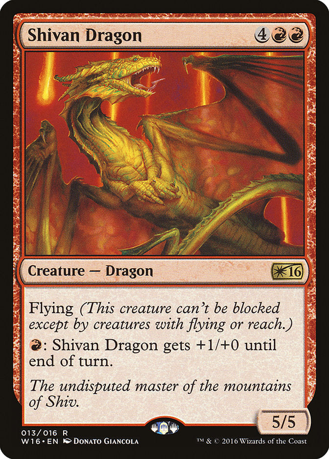 Shivan Dragon [Welcome Deck 2016] MTG Single Magic: The Gathering    | Red Claw Gaming