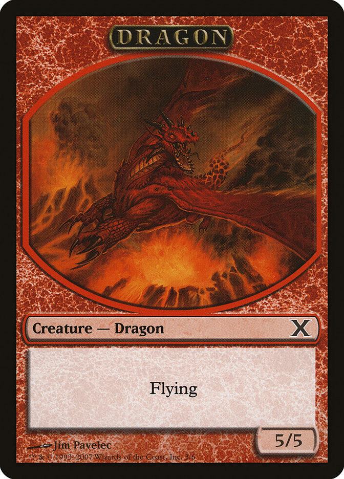 Dragon Token [Tenth Edition Tokens] MTG Single Magic: The Gathering    | Red Claw Gaming