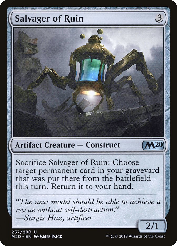 Salvager of Ruin [Core Set 2020] MTG Single Magic: The Gathering    | Red Claw Gaming