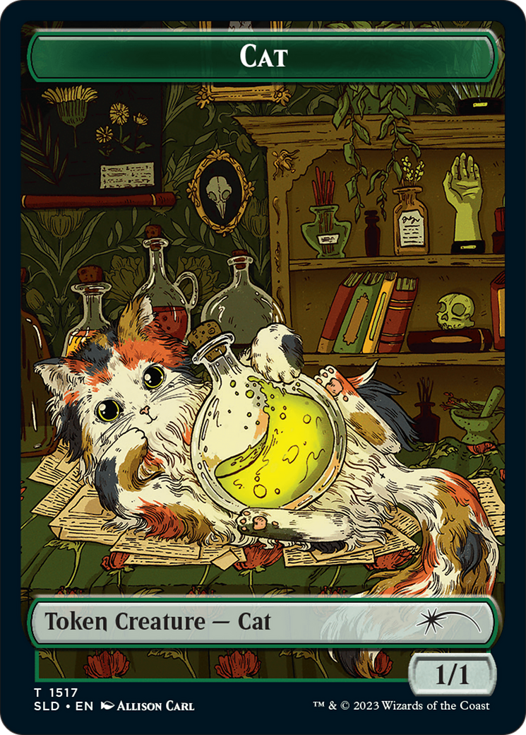 Dog // Cat Double-Sided Token [Secret Lair Commander Deck: Raining Cats and Dogs Tokens] MTG Single Magic: The Gathering    | Red Claw Gaming