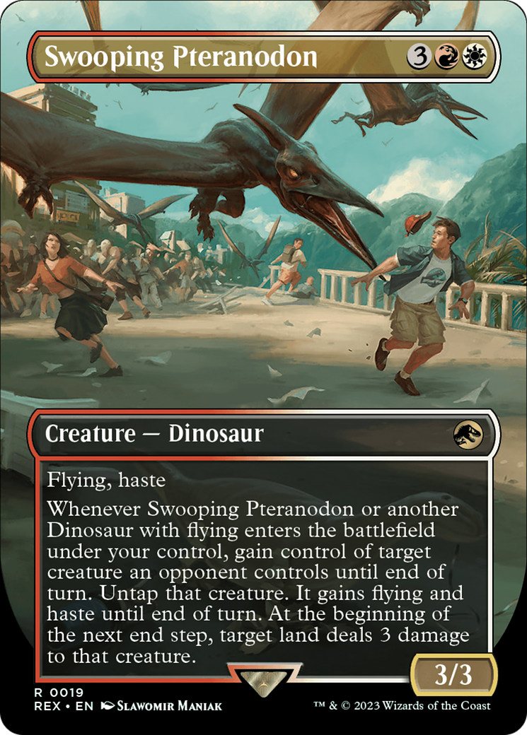 Swooping Pteranodon (Borderless) [Jurassic World Collection] MTG Single Magic: The Gathering    | Red Claw Gaming