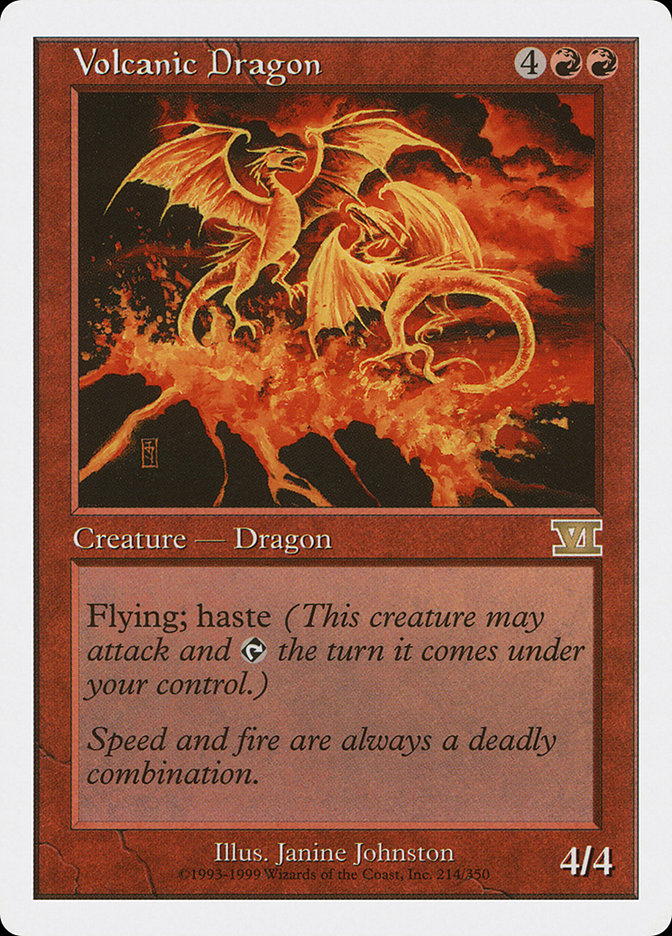 Volcanic Dragon [Classic Sixth Edition] MTG Single Magic: The Gathering    | Red Claw Gaming