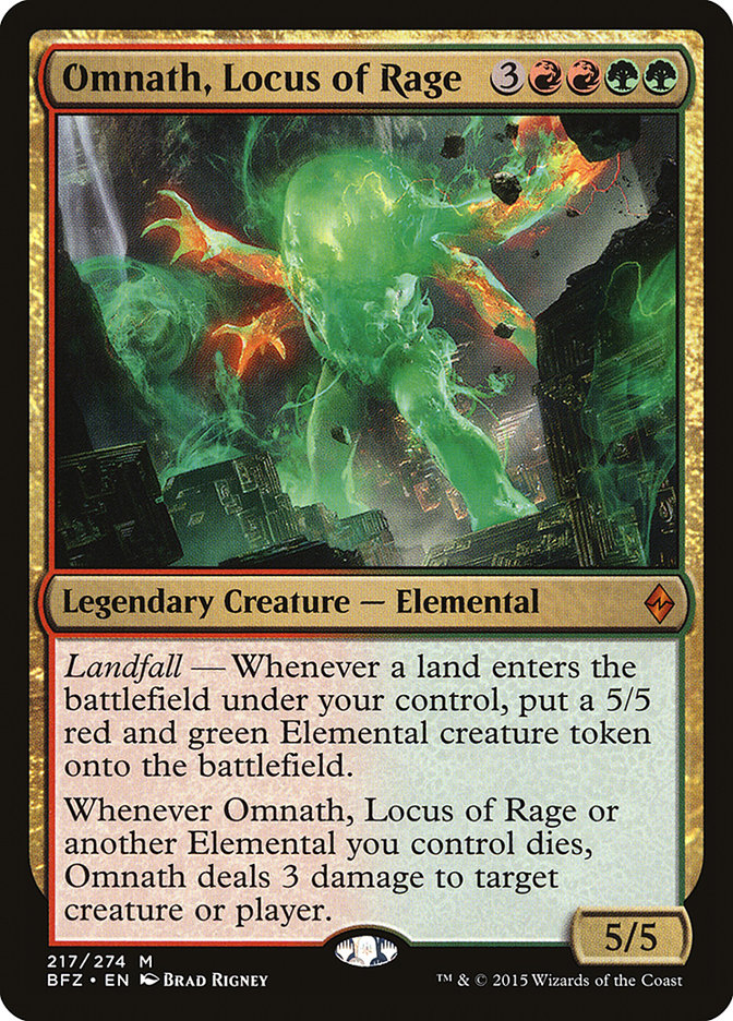 Omnath, Locus of Rage [Battle for Zendikar] MTG Single Magic: The Gathering    | Red Claw Gaming