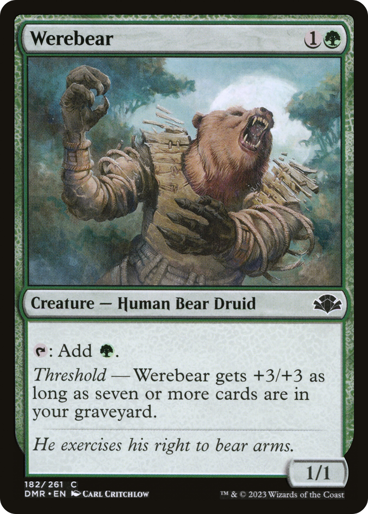 Werebear [Dominaria Remastered] MTG Single Magic: The Gathering    | Red Claw Gaming