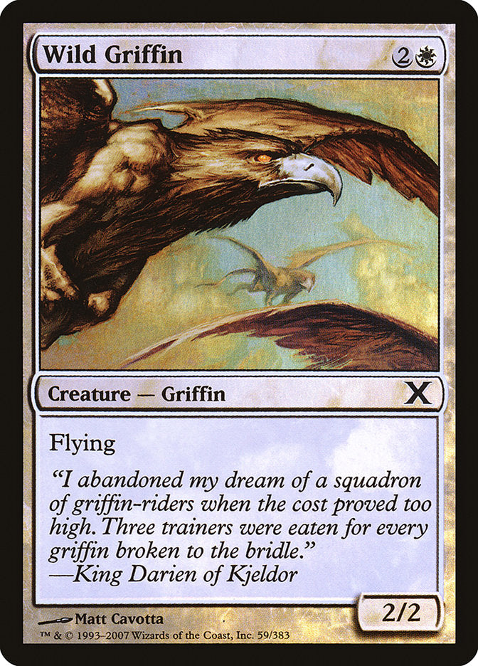 Wild Griffin (Premium Foil) [Tenth Edition] MTG Single Magic: The Gathering    | Red Claw Gaming