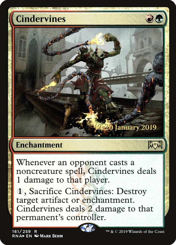 Cindervines [Ravnica Allegiance Prerelease Promos] MTG Single Magic: The Gathering    | Red Claw Gaming