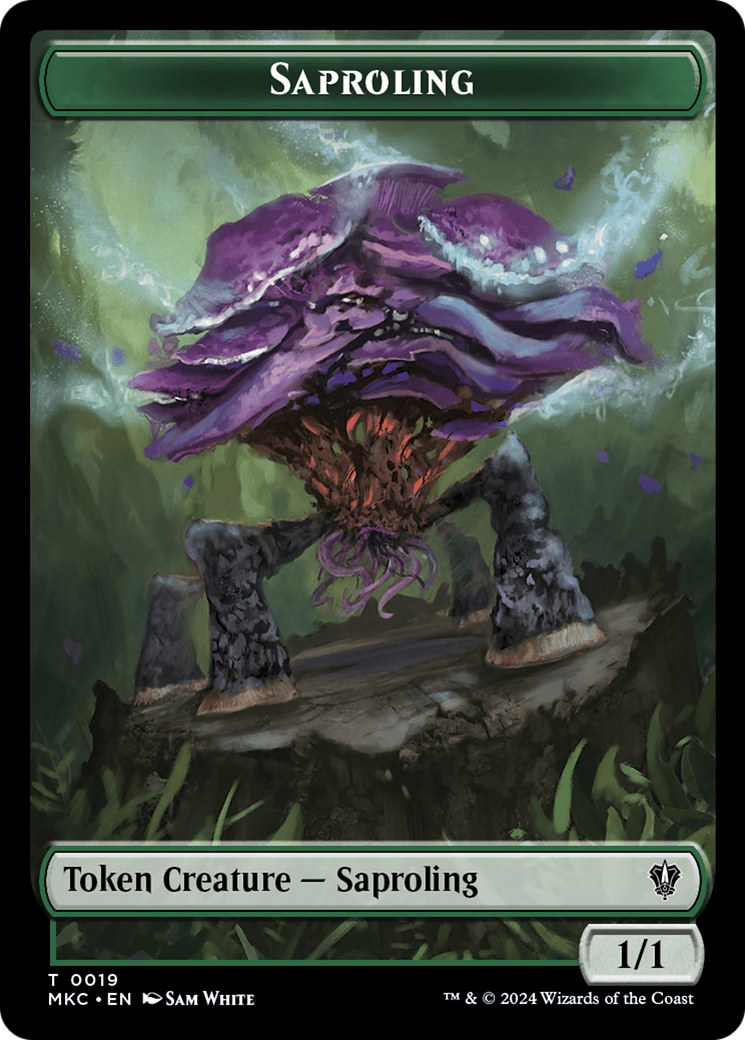 Saproling // Morph Double-Sided Token [Murders at Karlov Manor Commander Tokens] MTG Single Magic: The Gathering    | Red Claw Gaming