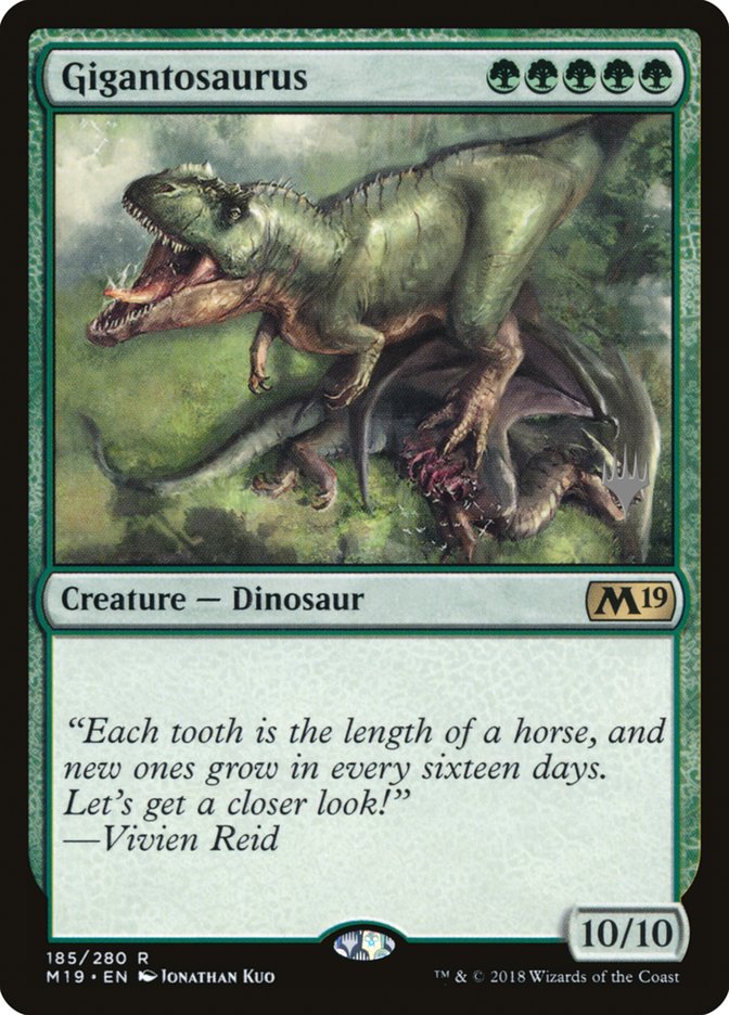 Gigantosaurus (Promo Pack) [Core Set 2019 Promos] MTG Single Magic: The Gathering    | Red Claw Gaming