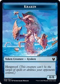 Kraken // Satyr Double-Sided Token [Theros Beyond Death Tokens] MTG Single Magic: The Gathering    | Red Claw Gaming