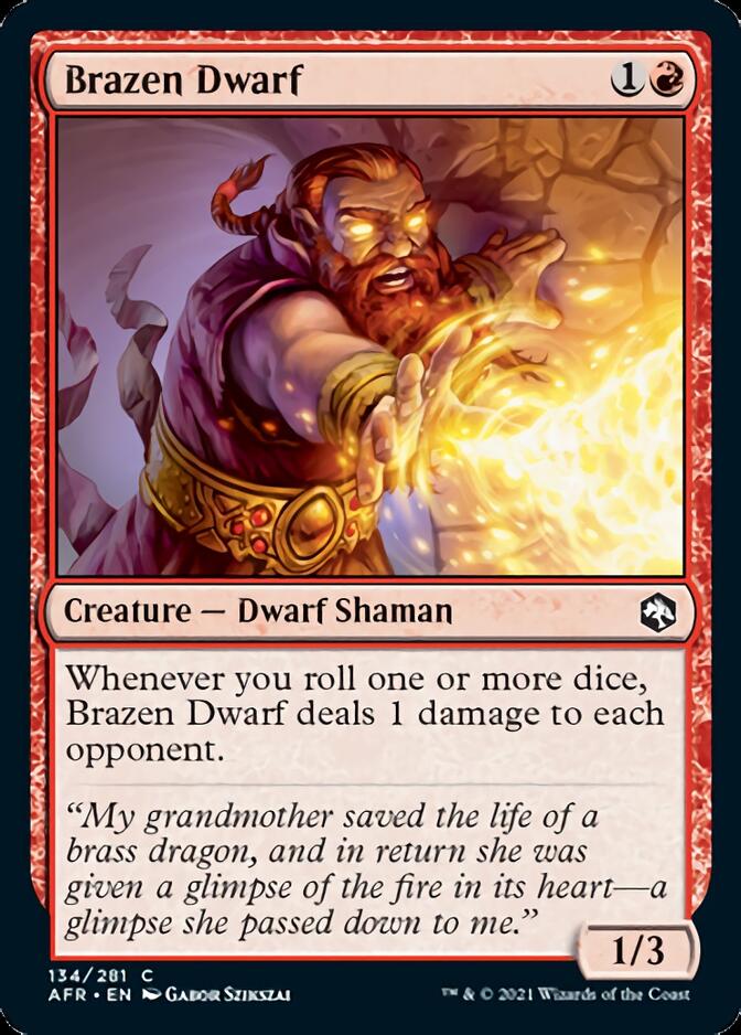 Brazen Dwarf [Dungeons & Dragons: Adventures in the Forgotten Realms] MTG Single Magic: The Gathering    | Red Claw Gaming