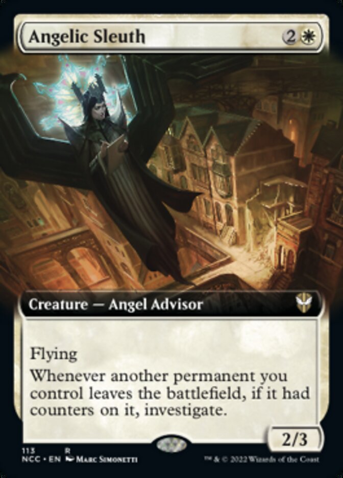 Angelic Sleuth (Extended Art) [Streets of New Capenna Commander] MTG Single Magic: The Gathering    | Red Claw Gaming