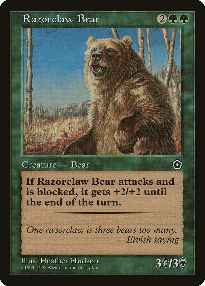 Razorclaw Bear [Portal Second Age] MTG Single Magic: The Gathering    | Red Claw Gaming