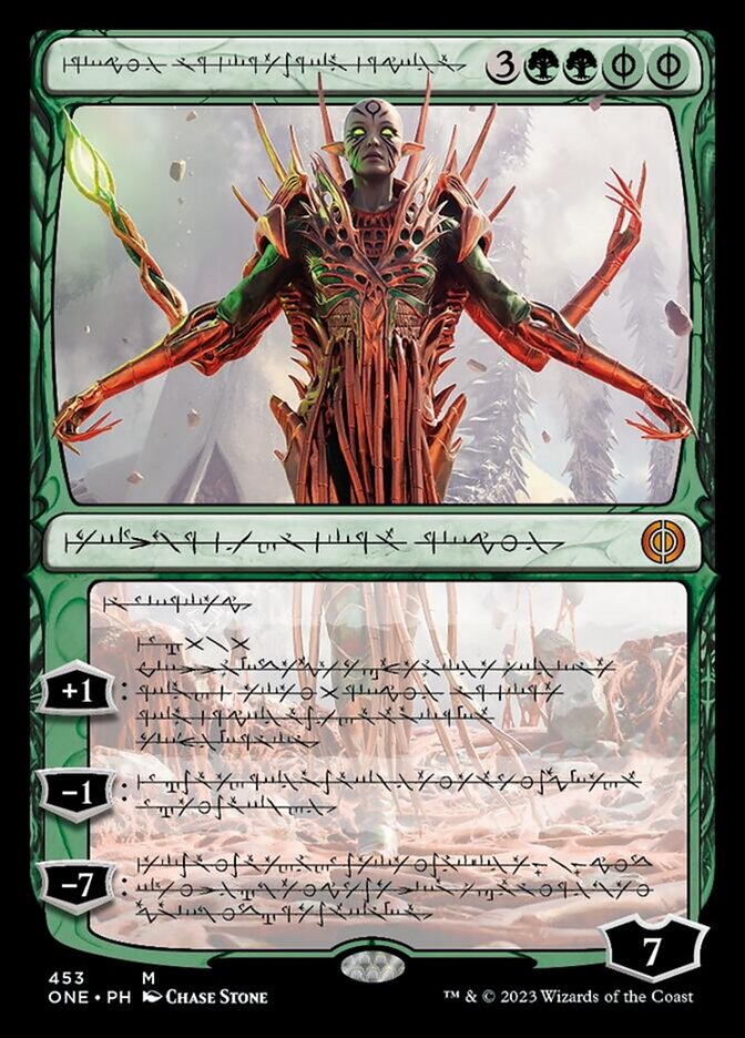 Nissa, Ascended Animist (Phyrexian Step-and-Compleat Foil) [Phyrexia: All Will Be One] MTG Single Magic: The Gathering    | Red Claw Gaming