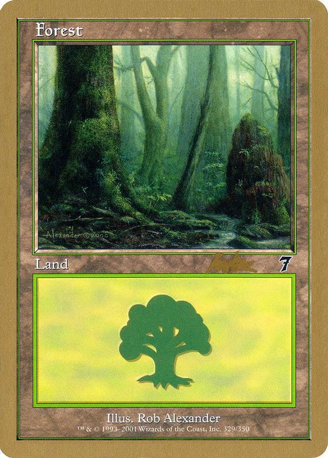 Forest (329) (Brian Kibler) [World Championship Decks 2002] MTG Single Magic: The Gathering    | Red Claw Gaming