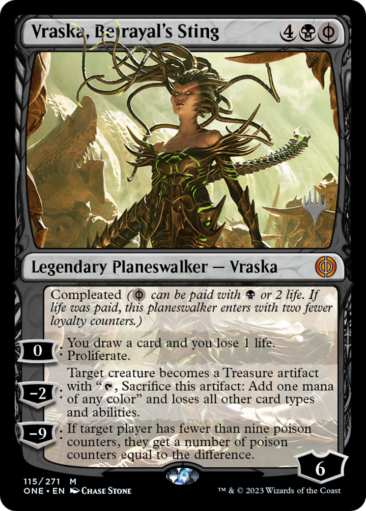 Vraska, Betrayal's Sting (Promo Pack) [Phyrexia: All Will Be One Promos] MTG Single Magic: The Gathering    | Red Claw Gaming