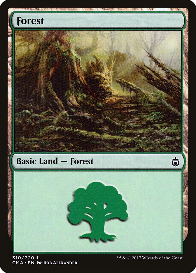 Forest (310) [Commander Anthology] MTG Single Magic: The Gathering    | Red Claw Gaming