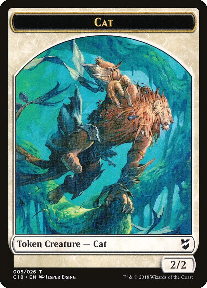 Angel // Cat Double-Sided Token [Commander 2018 Tokens] MTG Single Magic: The Gathering    | Red Claw Gaming