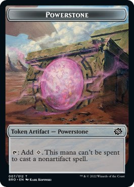 Powerstone // Saheeli, Filigree Master Emblem Double-Sided Token [The Brothers' War Tokens] MTG Single Magic: The Gathering    | Red Claw Gaming