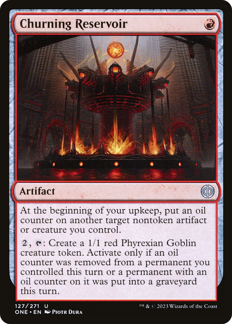 Churning Reservoir [Phyrexia: All Will Be One] MTG Single Magic: The Gathering    | Red Claw Gaming
