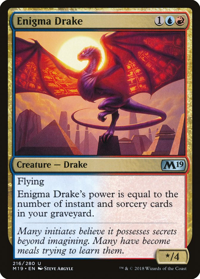 Enigma Drake [Core Set 2019] MTG Single Magic: The Gathering    | Red Claw Gaming