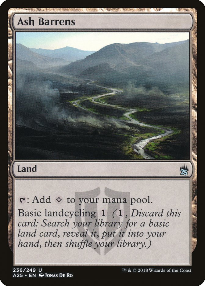 Ash Barrens [Masters 25] MTG Single Magic: The Gathering    | Red Claw Gaming