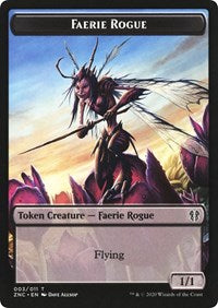 Faerie Rogue // Goblin Rogue Double-Sided Token [Zendikar Rising Commander Tokens] MTG Single Magic: The Gathering    | Red Claw Gaming