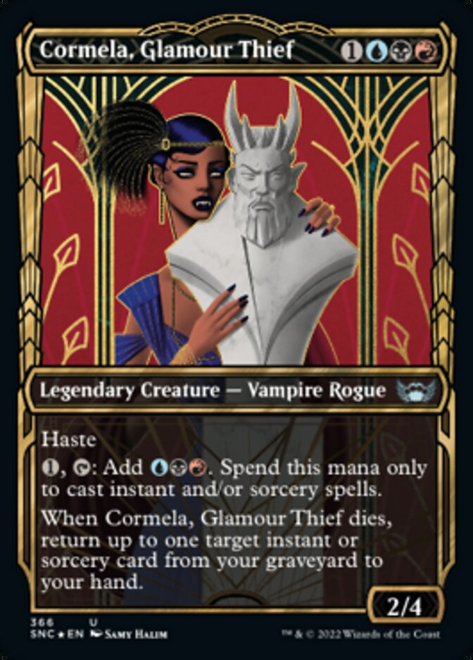 Cormela, Glamour Thief (Showcase Golden Age Gilded Foil) [Streets of New Capenna] MTG Single Magic: The Gathering    | Red Claw Gaming