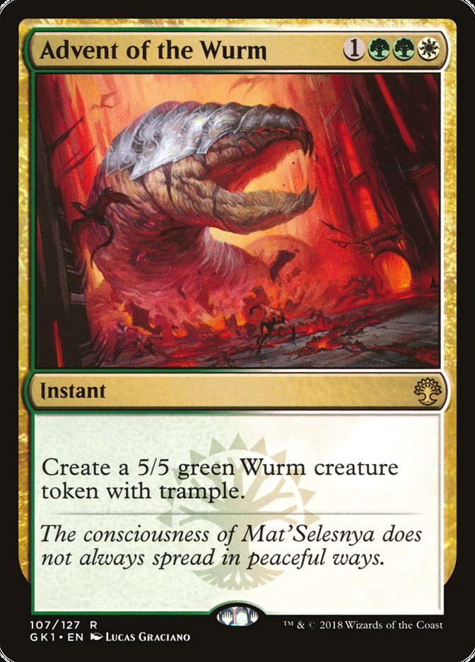 Advent of the Wurm [Guilds of Ravnica Guild Kit] MTG Single Magic: The Gathering    | Red Claw Gaming