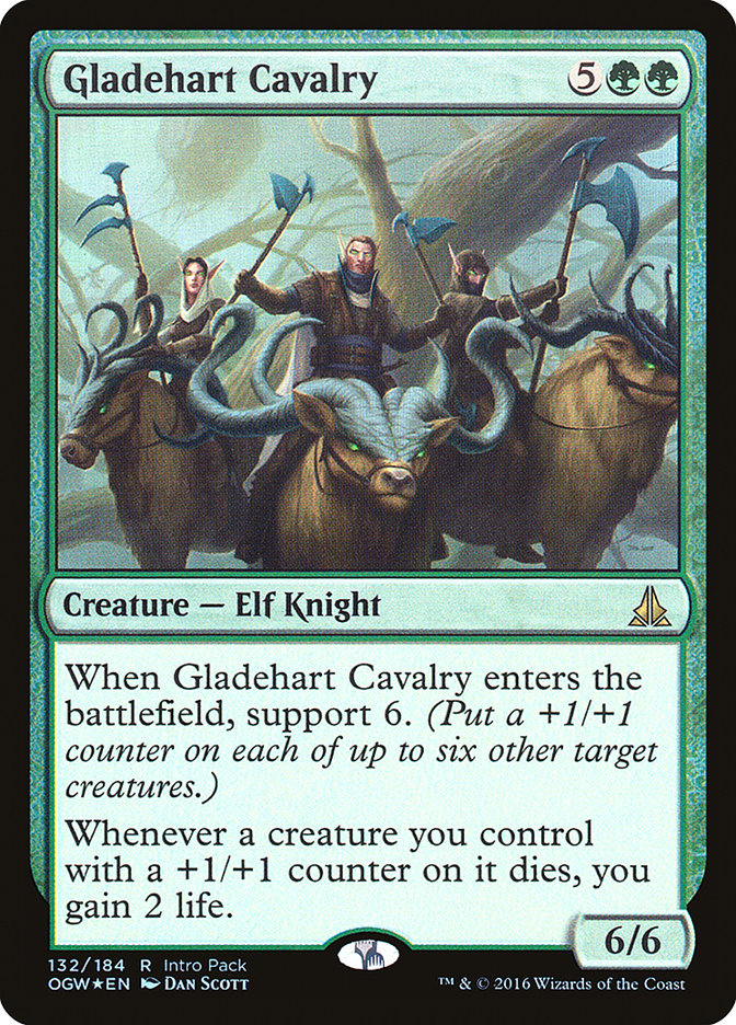 Gladehart Cavalry (Intro Pack) [Oath of the Gatewatch Promos] MTG Single Magic: The Gathering    | Red Claw Gaming