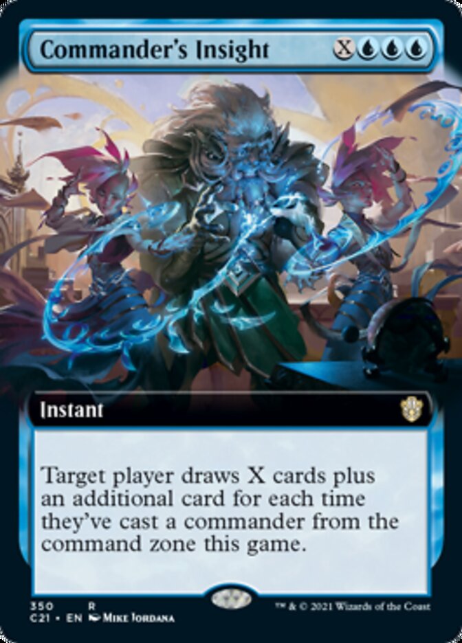 Commander's Insight (Extended Art) [Commander 2021] MTG Single Magic: The Gathering    | Red Claw Gaming