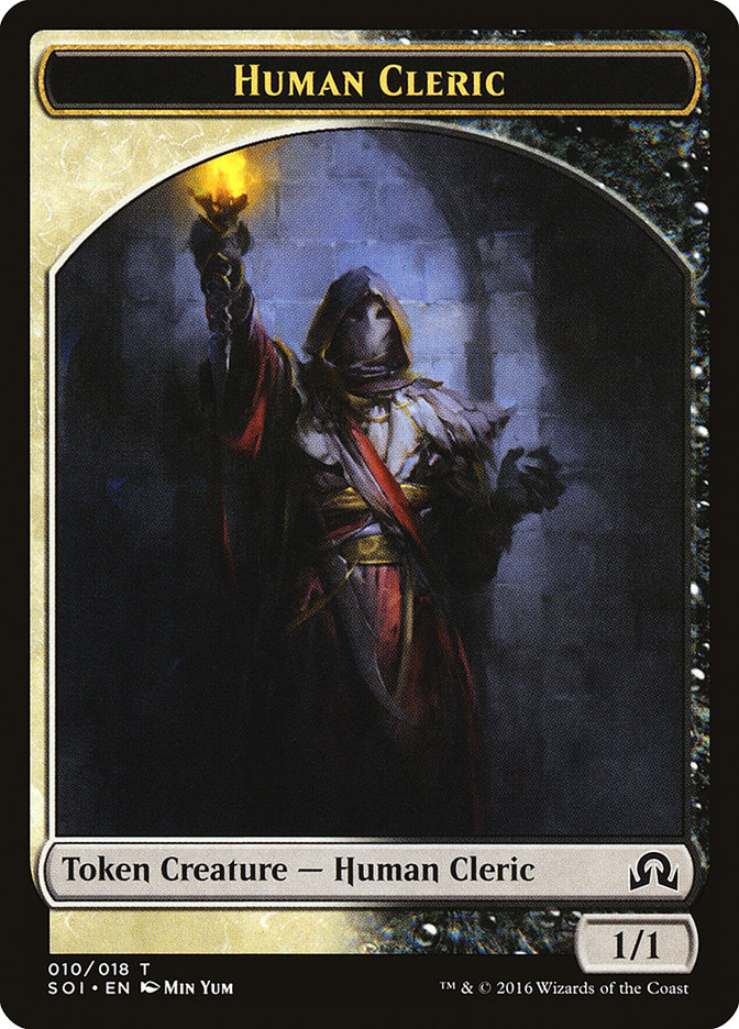 Human Cleric Token [Shadows over Innistrad Tokens] MTG Single Magic: The Gathering    | Red Claw Gaming