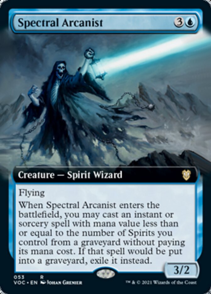 Spectral Arcanist (Extended Art) [Innistrad: Crimson Vow Commander] MTG Single Magic: The Gathering    | Red Claw Gaming