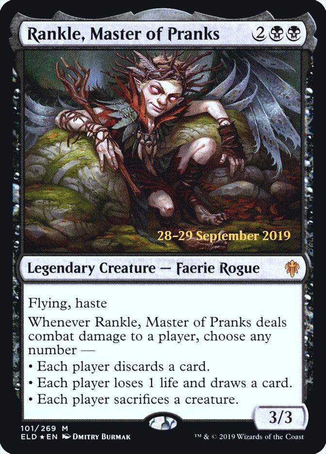 Rankle, Master of Pranks [Throne of Eldraine Prerelease Promos] MTG Single Magic: The Gathering    | Red Claw Gaming