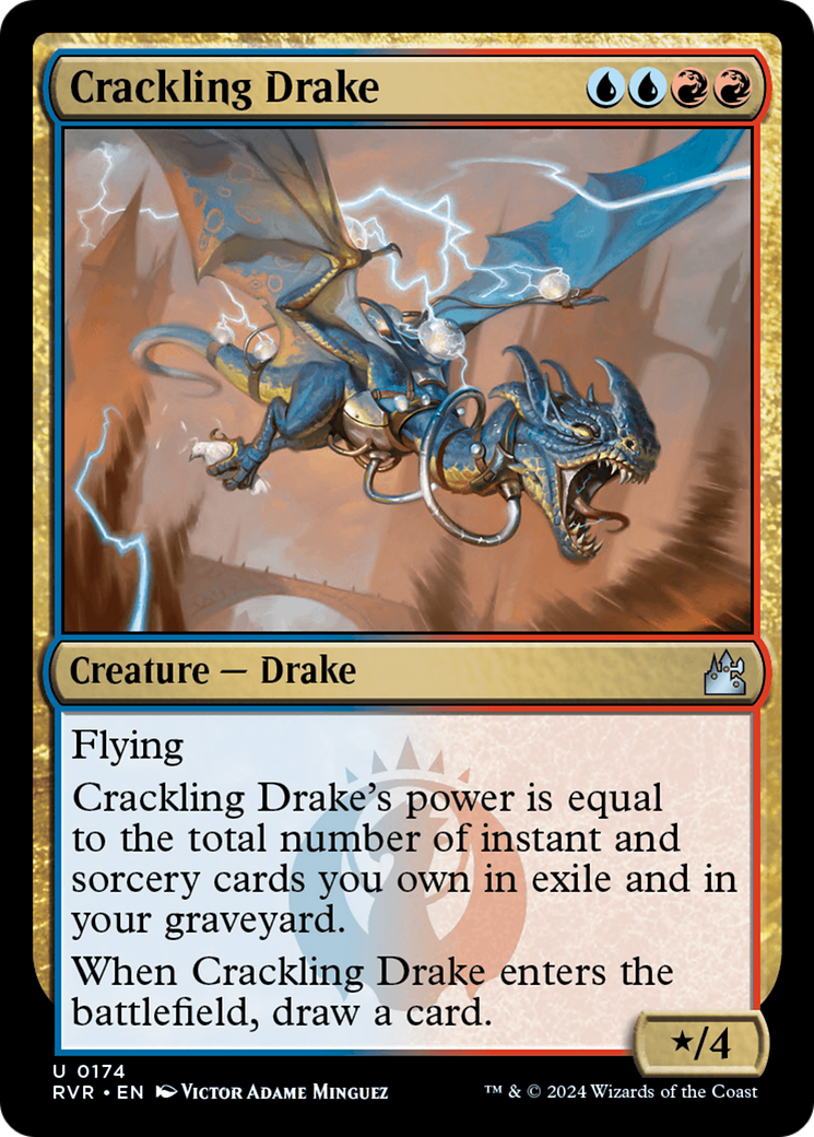 Crackling Drake [Ravnica Remastered] MTG Single Magic: The Gathering    | Red Claw Gaming