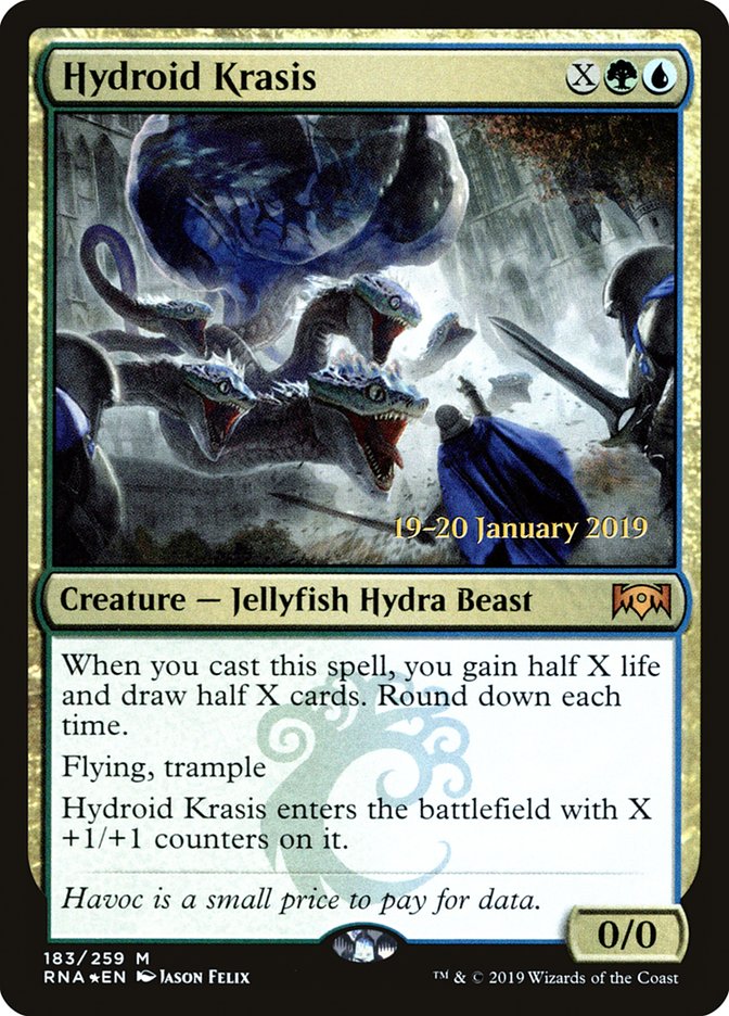 Hydroid Krasis [Ravnica Allegiance Prerelease Promos] MTG Single Magic: The Gathering    | Red Claw Gaming