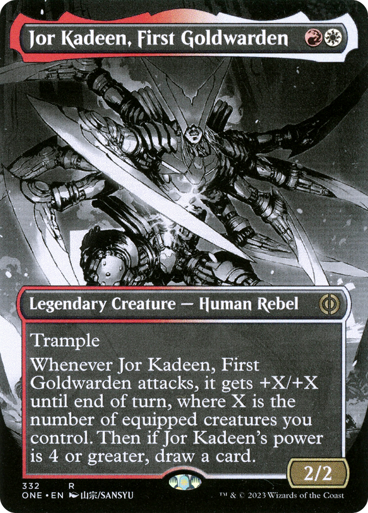 Jor Kadeen, First Goldwarden (Borderless Manga) [Phyrexia: All Will Be One] MTG Single Magic: The Gathering    | Red Claw Gaming