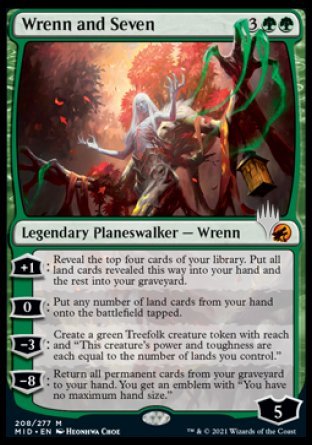 Wrenn and Seven (Promo Pack) [Innistrad: Midnight Hunt Promos] MTG Single Magic: The Gathering    | Red Claw Gaming