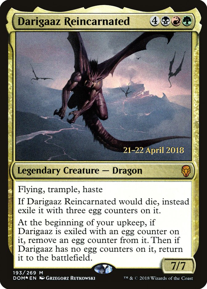 Darigaaz Reincarnated [Dominaria Prerelease Promos] MTG Single Magic: The Gathering    | Red Claw Gaming