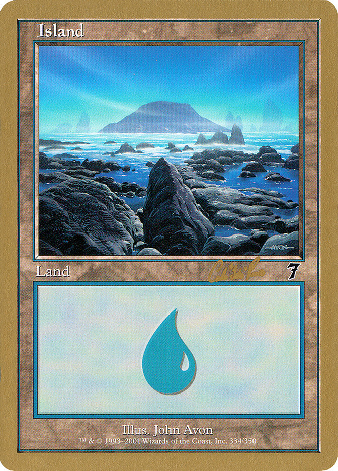 Island (cr334) (Carlos Romao) [World Championship Decks 2002] MTG Single Magic: The Gathering    | Red Claw Gaming